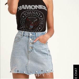 NWOT Lulus Denim Skirt